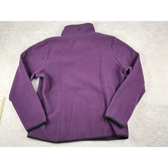 Timberland Jacket Women's Sz XL Purple Full Zip Embroidered logo outdoor fleece - Picture 2 of 6